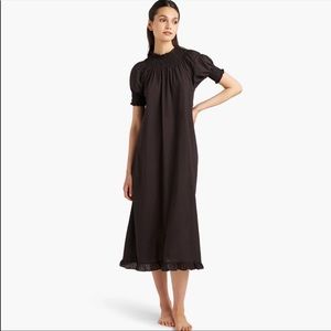 Hill House Home The Caroline Nap Dress Black Swiss Dot
